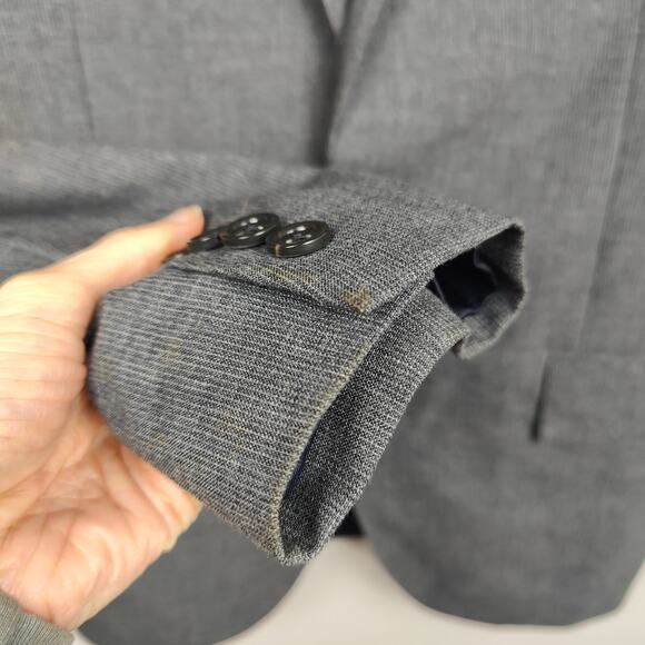 J Crew Ludlow Blazer Mens 38R Gray Wool Cotton Lightweight Preppy Jacket Suiting - Picture 4 of 12